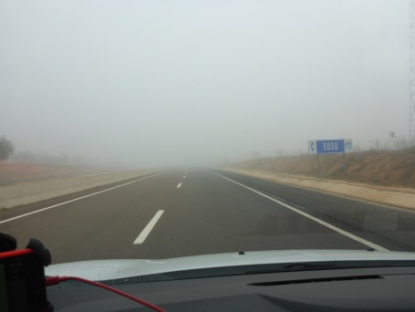 Le brouillard au départ d'Agadir